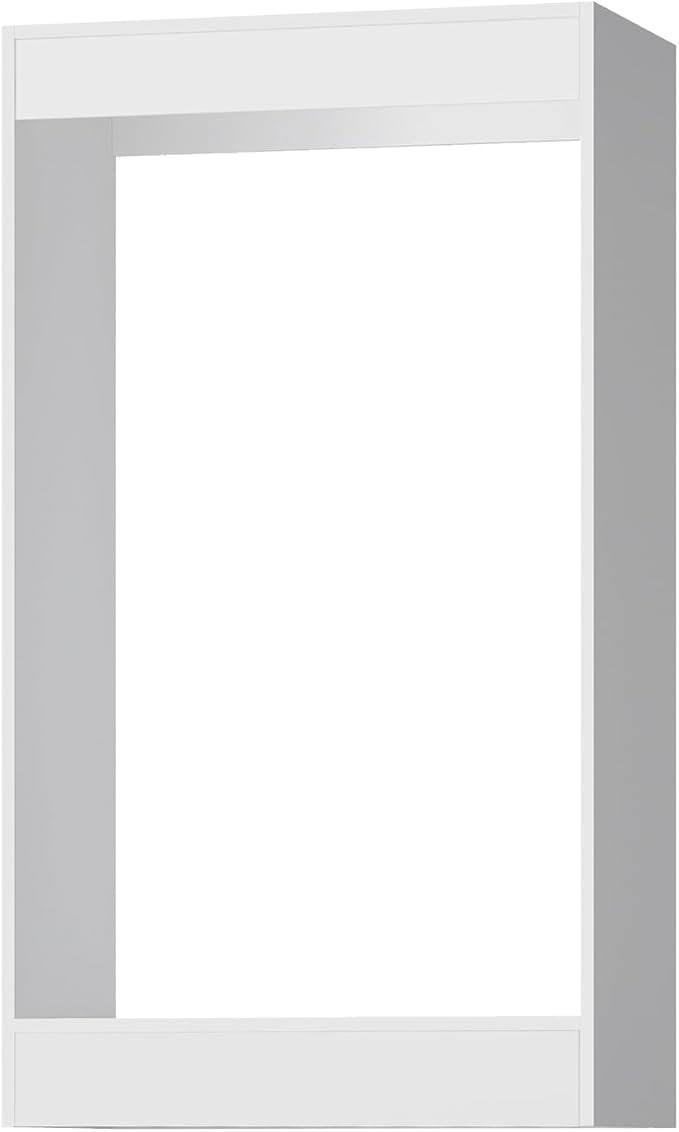 ROOMTEC 31.5" Double Hanging Closet Unit, Modular Closet System with Hanging Rod, Wardrobe Organizer for Bedroom or Walk-in Closet, Wall Mounted, Customizable Clothes Storage Unit, White