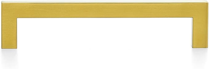 Ravinte 12 Pack 6-1/4 Inch Kitchen Square Cabinet Handles Brushed Brass Pulls Gold Drawer Pulls Kitchen Cabinet Hardware for Cupboard Drawer Handles