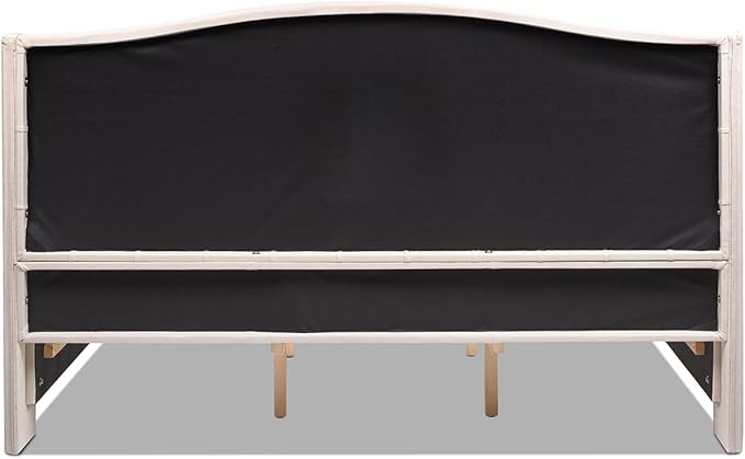 Jennifer Taylor Home Fontana Wingback Upholstered Platform Bed Frame