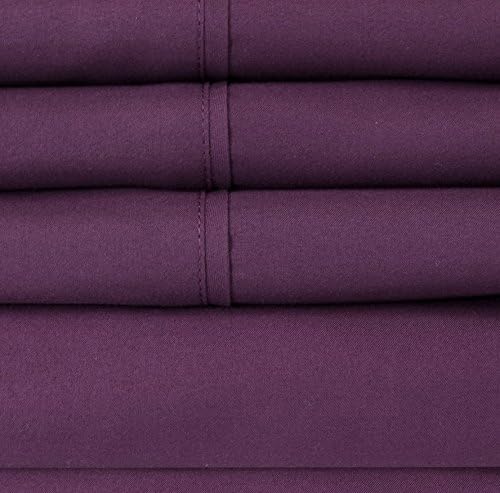 Twin XL Size Bed Sheets - 4 Piece 1500 Supreme Collection Fine Brushed Microfiber Deep Pocket Twin X-Large Sheet Set Bedding - 1 EXTRA PILLOW CASES, GREAT VALUE, Twin XL, Purple