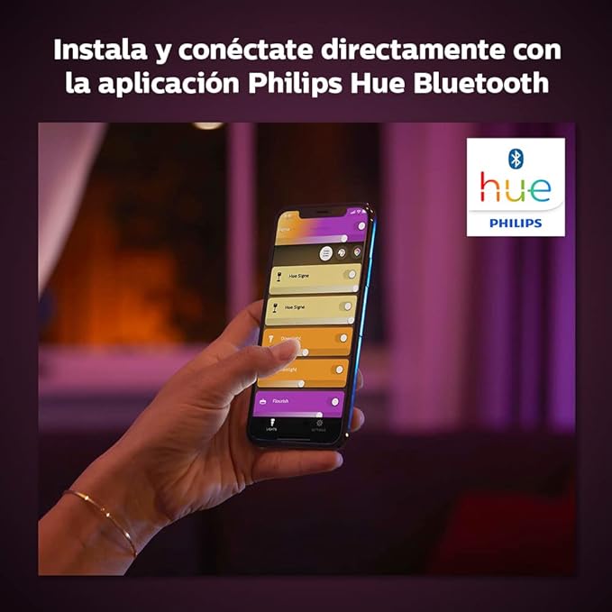Philips Hue Indoor 6-Foot Smart LED Light Strip Plus Base Kit - Color-Changing Single Color Effect - 1 Pack - Control with Hue App - Works with Alexa, Google Assistant and Apple HomeKit (Pack of 4)