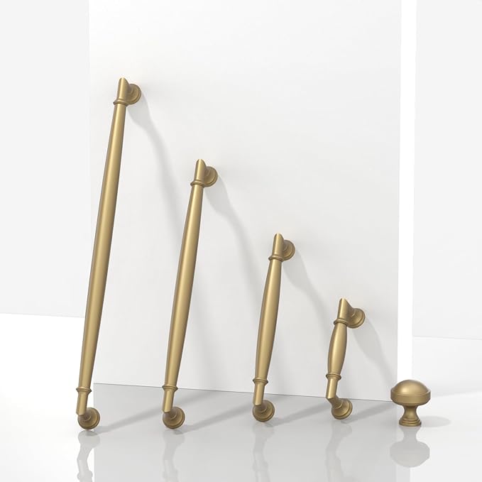 10 Pack Champagne Bronze Cabinet Pulls 10 Inch(254mm) Kitchen Cabinet Handles Solid Zinc Alloy Cabinet Hardware Drawer Pulls