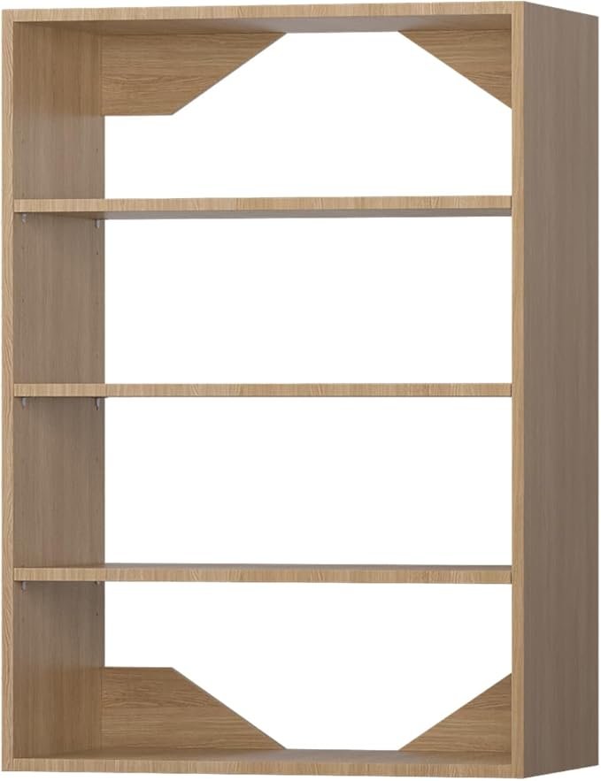 ROOMTEC 31.5" Shelf Short Tower Closet Unit, Modular Closet System with Shelf, Wardrobe Organizer for Bedroom or Walk-in Closet, Wall Mounted, Customizable Clothes Storage Unit, Wood