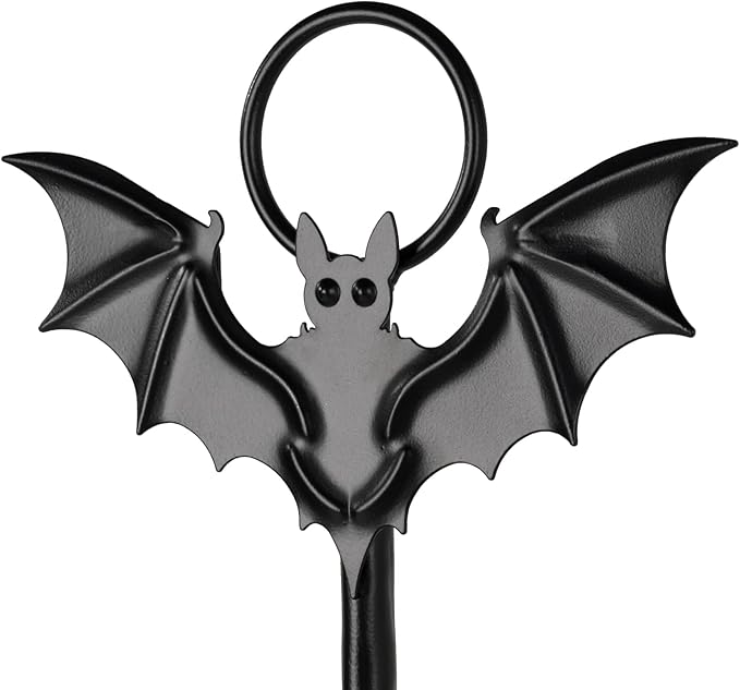 Wall Sconce Candle Holder Metal Hanging Wall Decorations Gothic Bat Wall Light Candle Holder for Home,Living Room, Bathroom, Dining Room, Set of 2(Black