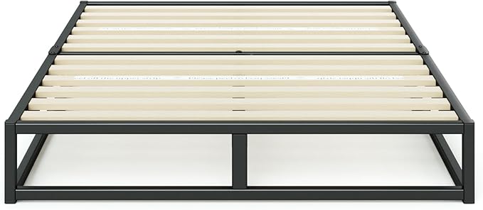 ZINUS Joseph 10 Inch Platform Bed Frame, Wood Slat Support, No Box Spring Needed, Eco Friendly WonderBox(TM) Packaging, Easy Assembly, Black, Full
