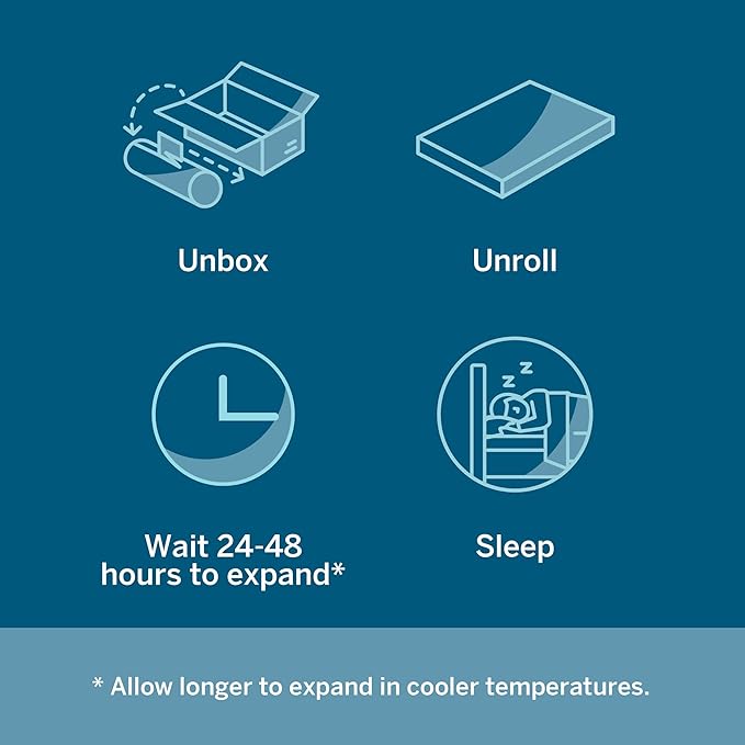 Lucid 5 Inch Memory Foam Mattress – Low Profile - Firm Feel - Infused with Bamboo Charcoal and Gel - Bed in a Box - Temperature Regulating - Breathable - Queen Size