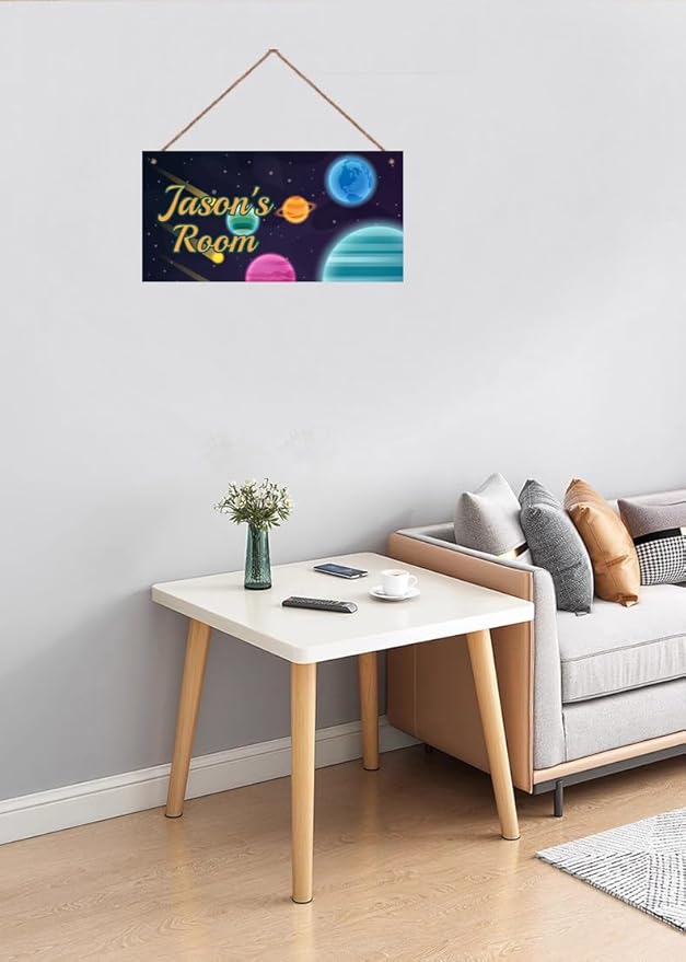 Personalized Fantasy Decor for Boys Room Outer Space Theme Room Decor for Little Man Cave,Stars Wall Art Decor for Kids Room Boys Bedroom Comet Nursery Playroom