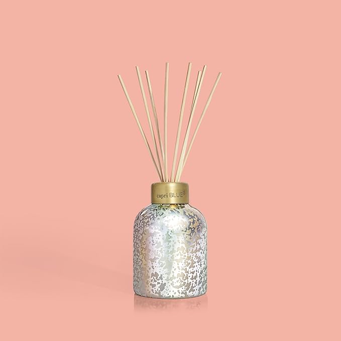 Capri Blue Aloha Orchid Reed Diffuser Set - Includes Scented Diffuser Oil, Diffuser Sticks, and Mercury Iridescent Glass Bottle - Scent Diffusers for Home (5.7 fl oz)