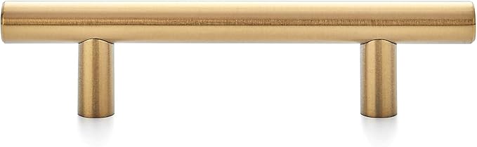 Ravinte 30 Pack 5 Inch Cabinet Pulls Brushed Brass Stainless Steel Kitchen Drawer Pulls Cabinet Handles 5”Length, 3” Hole Center