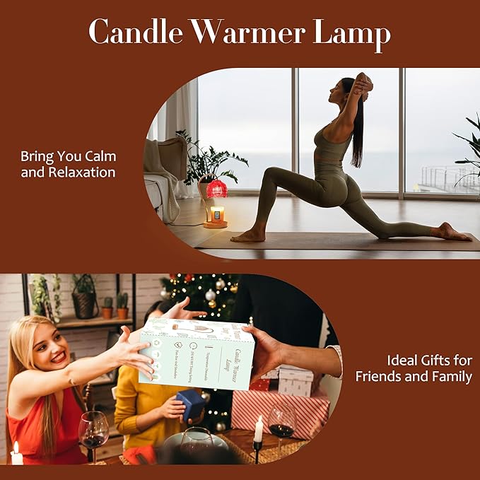 Flower Candle Warmer Lamp with Timer & Dimmer - Fits All Jar Scented Candles - Valentine's & Mother's Day Gift for Women,Wife
