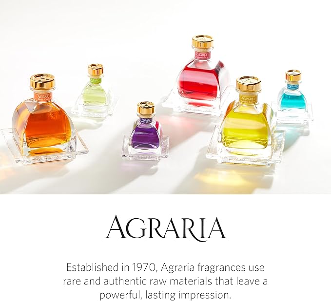 AGRARIA PetiteEssence Flower and Reed Diffuser Set - Hand Crafted Sola Botanical Home Fragrance, Scented Oil - Gift Set for All Occasions