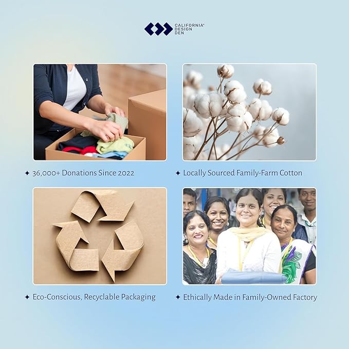 California Design Den 2-Pack 100% Cotton King Size Sheets Set 400 Thread Count Sateen - Extra Soft, Breathable & Cooling Sheets, Wrinkle Resistant, 2 Sets of Deep Pocket Bed Sheets - Antique White