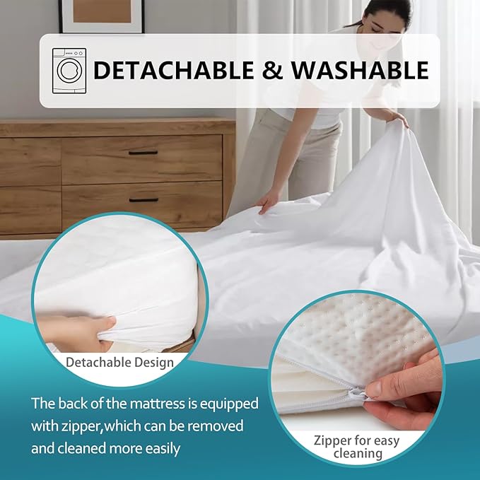 PayLessHere 6 Inch Gel Memory Foam Mattress Medium Firm Mattresses CertiPUR-US Certified Bed-in-a-Box Pressure Relieving Twin XL Size,Fiberglass Free,White
