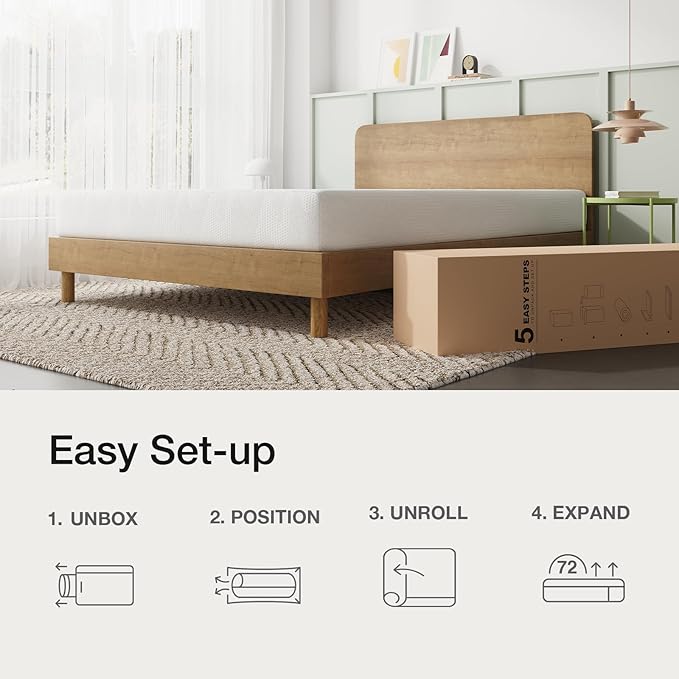Novilla 6 Inch Full Bed Mattress, Gel Memory Foam Mattress for Pressure Relief & Comfort Sleep, CertiPUR-US Certified Mattresses Full