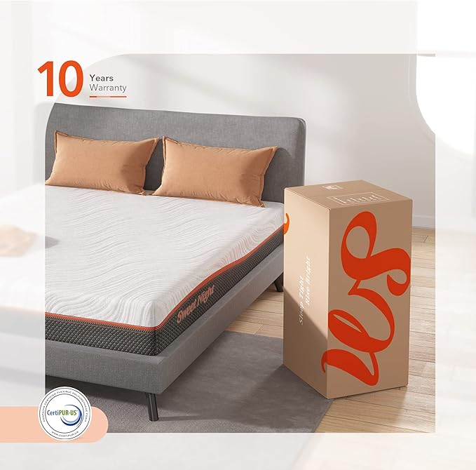 Mattress Queen, Sweetnight 8” Hybrid Mattress with Gel Memory Foam & Pocket Innerspring , Bed Mattress with Moisture Wicking Adaptive Cover, Medium Firm, Queen Size