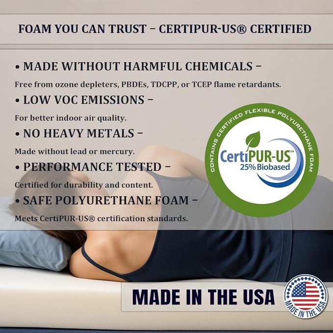 Foamma 5” x 35” x 79” Truck, Camper, RV Travel Visco Gel Memory Foam Bunk Mattress Replacement, Made in USA, Comfortable, Travel Trailer, CertiPUR-US Certified, Cover Not Included