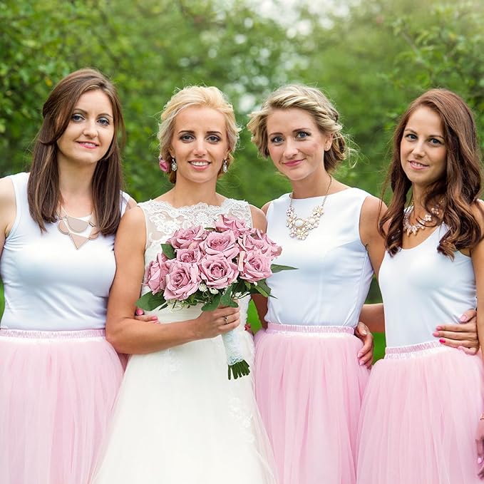 Artificial Roses Flower Dusty Rose Flowers - 8 Bundles Rose Bouquet Fake Silk Flowers Realistic Faux Florals Bulk for Wedding Bridal Party Baby Shower Arrangements Centerpieces Home Decorations