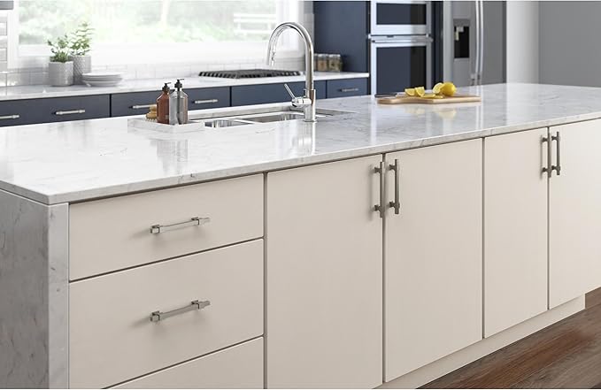 Franklin Brass Adjusta-Pull (5-Pack) Adjustable Drawer Pulls | Fits 1-3/8 to 6-5/16 Inch Hole Centers | Satin Nickel Cabinet Handles| Square Bar P44368-SNM-B