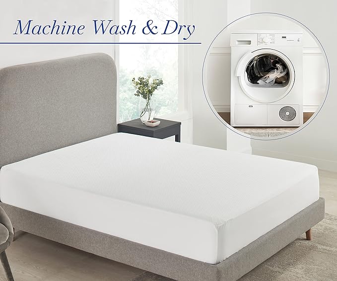2 Pack Waterproof Twin Mattress Protector for Twin Size Bed - Soft, Noiseless and Cooling with Deep Pockets to Fit 8-20 inch Mattresses