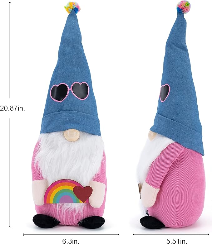 Valentines Gnome Decor - Cute Farmhouse Stuffed Plush Shelf Figurine - Valentines Day Decor - Valentine Gnomes Decorations for Home & Office, Valentine Decor - Valentines Gifts for Girlfriend, Wife