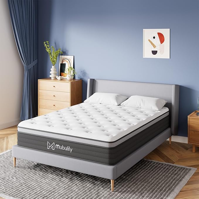 King Mattress,12 Inch Hybrid Pillow Top King Size Mattress,Individually Wrapped Pocket Coils Innerspring for a Cool Sleep & Pressure Relief,Medium Firm Feel with Motion Isolation.