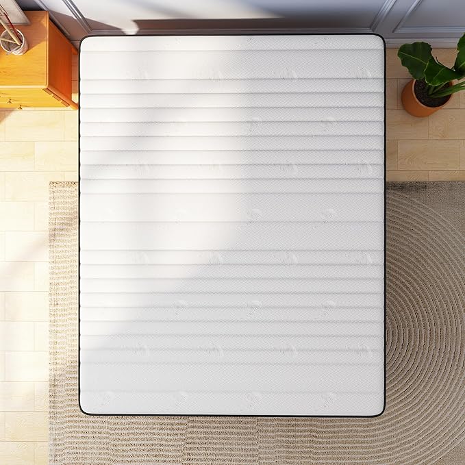 Swbvs 14 Inch King Hybrid Mattress – Firm Memory Foam & Pocket Spring Bed in a Box, Cooling Gel, CertiPUR-US Certified