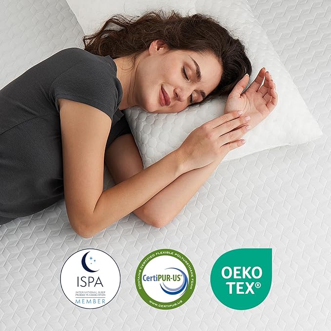 Novilla Twin Mattress, 10 Inch Memory Foam Mattress Twin Size with Comfort Foam for Pressure Relief & Fresh Cool Sleep,Removable Washable Cover,Twin Memory Foam Mattresses, Medium Firm