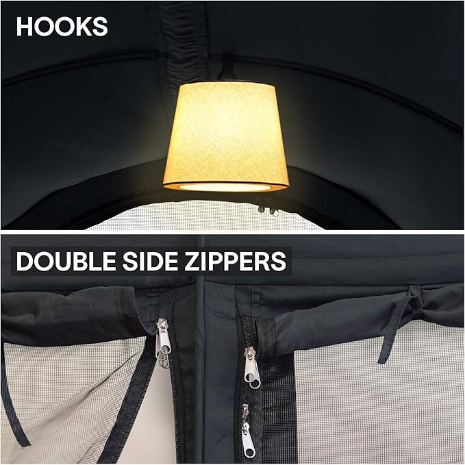 Alvantor Canopy Bed 2-in-1 Dream Privacy Space Full Size Sleeping Tents Indoor Pop Up Portable Frame Breathable Reducing Light & Air Ventilation