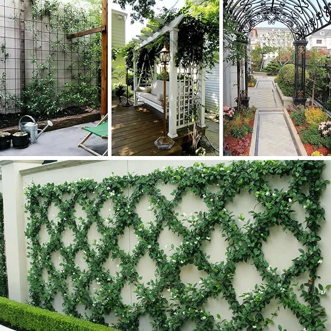 Tbestmax 473 Feet 72 Pack Artificial Ivy Leaf Plants, Green Vine Leaves, Greenery Hanging Garland, Fake Foliage Flowers for Home Kitchen Garden Office Wedding Wall Decor
