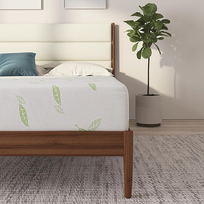 NapQueen King Size, 10 Inch Anula Green Tea Infused Memory Foam Mattress, Bed in a Box, CertiPUR-US Certified Mattress