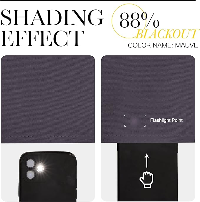 NICETOWN Bedroom Blackout Curtains and Drapes - Window Treatment Thermal Insulated Solid Grommet Blackout Draperies for Bedroom/Living Room (Greyish Purple, Set of 2, 80 by 84 Inch)