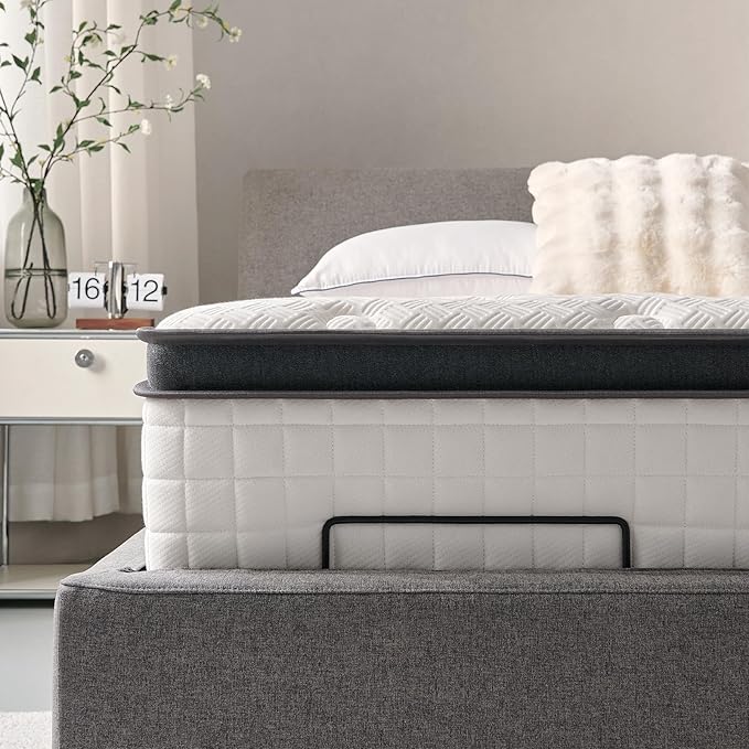 Twin Mattress 12 Inch, Hybrid Twin Size Mattress in a Box, Medium Feel, 3 Layer Premium Foam with Pocket Springs for Motion Isolation and Pressure Relieving, 75"x39"x12", 100-Night Trial