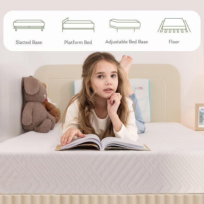 Twin Mattress in a Box, 8 inch Mattresses for Kids Bed Single Size Daybed Individual Bunk, Memory Foam Medium Firm