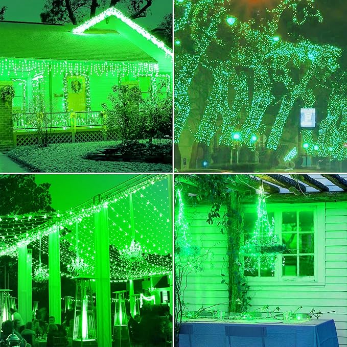 Battery Operated String Lights with Remote Timer - Waterproof, 8 Modes, Green (16.4ft), Indoor/Outdoor Decorations for Bedroom, Garden, Party, Xmas Tree
