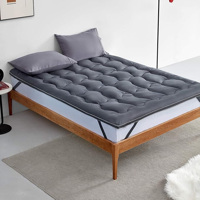 SLEEP ZONE Queen Mattress Topper Cooling Mattress Pad Cover Fluffy Down Alternative Bed Topper 8-21 Inch Deep Pocket, Queen