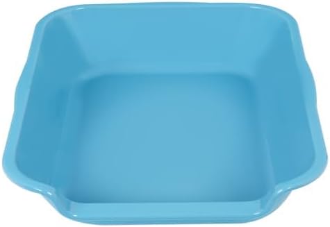 2 Pack of Extra Large Cat Litter Box (ABS Material), Low Entry Senior Litter Pen for Geriatric Kitty Big Cats, Jumbo Pet Safe Litter Boxes Tray for Pets Potty (Light Blue, 20" L x 15.5" W)-Mewly Pet