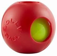 Jolly Pets Teaser Ball Dog Toy, Small/4.5 Inches, Red (1504 RD)-Mewly Pet