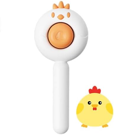 Cat Brush for Short or Long Haired Cats Dogs Rabbits, Cute Dog Brush with Release Button for Massage and Removes Loose Fur-Mewly Pet