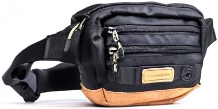 Wilderdog Utility Fanny Pack stores Treats, Balls, Keys in 3 Pockets with adjustable strap and Poop Bag dispenser (Black)-Mewly Pet