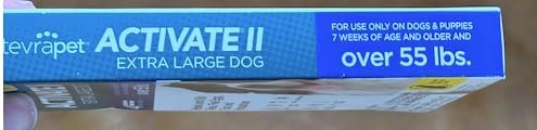 TevraPet Activate II Flea and Tick Prevention for Dogs | 4 Count | Extra Large Dogs 55+ lbs | Topical Drops | 4 Months Flea Treatment-Mewly Pet