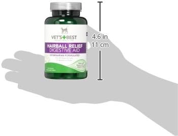 Vet’s Best Cat Hairball Relief Digestive Aid, Vet Formulated Hairball Support Remedy, Hairball Relief for Cats, Classic Chicken Flavor, 60 Chewable Tablets-Mewly Pet
