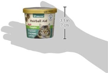 NaturVet – Hairball Aid Supplement for Cats - Plus Pumpkin – Helps Eliminate & Prevent Hairballs – 60 Soft Chews-Mewly Pet