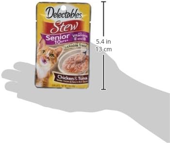 Hartz Delectables Stew Senior Lickable Wet Cat Treats, Multiple Flavors 1.4 Ounce (Pack of 12)-Mewly Pet