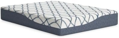 Signature Design by Ashley 12 Inch Chime Elite 2.0 Plush Green Tea Memory Foam Mattress for Cool Sleep and Pressure Relief, Full, Fiberglass Free, Mattress In A Box