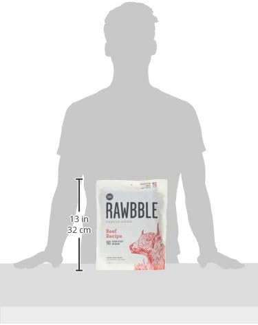 BIXBI Rawbble Freeze Dried Dog Food, Beef Recipe, 12 oz - 98% Meat and Organs, No Fillers - Pantry-Friendly Raw Dog Food for Meal, Treat or Food Topper - USA Made in Small Batches-Mewly Pet