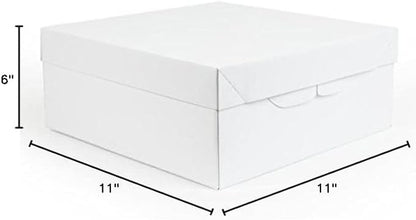 PME, 11 x 6in tall Square Cake Box, Standard, White