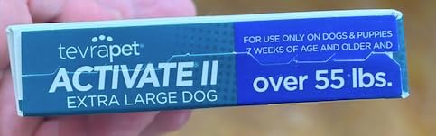 TevraPet Activate II Flea and Tick Prevention for Dogs | 4 Count | Extra Large Dogs 55+ lbs | Topical Drops | 4 Months Flea Treatment-Mewly Pet