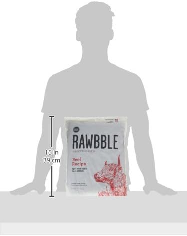 BIXBI Rawbble Freeze Dried Dog Food, Beef Recipe, 26 oz - 98% Meat and Organs, No Fillers - Pantry-Friendly Raw Dog Food for Meal, Treat or Food Topper - USA Made in Small Batches-Mewly Pet