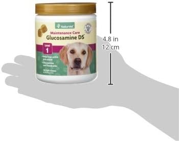 NaturVet Glucosamine DS Level 1 Maintenance, Joint Care Support Supplement for Dogs and Cats, Soft Chews, Made in The USA-Mewly Pet