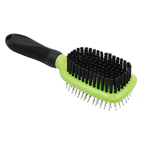 H&H Pets 2-in-1 Grooming Brush for Dogs & Cats - Pin Slicker and Bristle Brush Combo, Perfect for Pet Hair Grooming-Mewly Pet